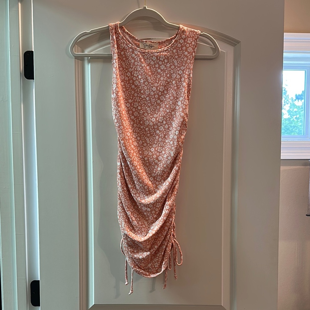 Jessica Simpson Floral Peach Colored Dress